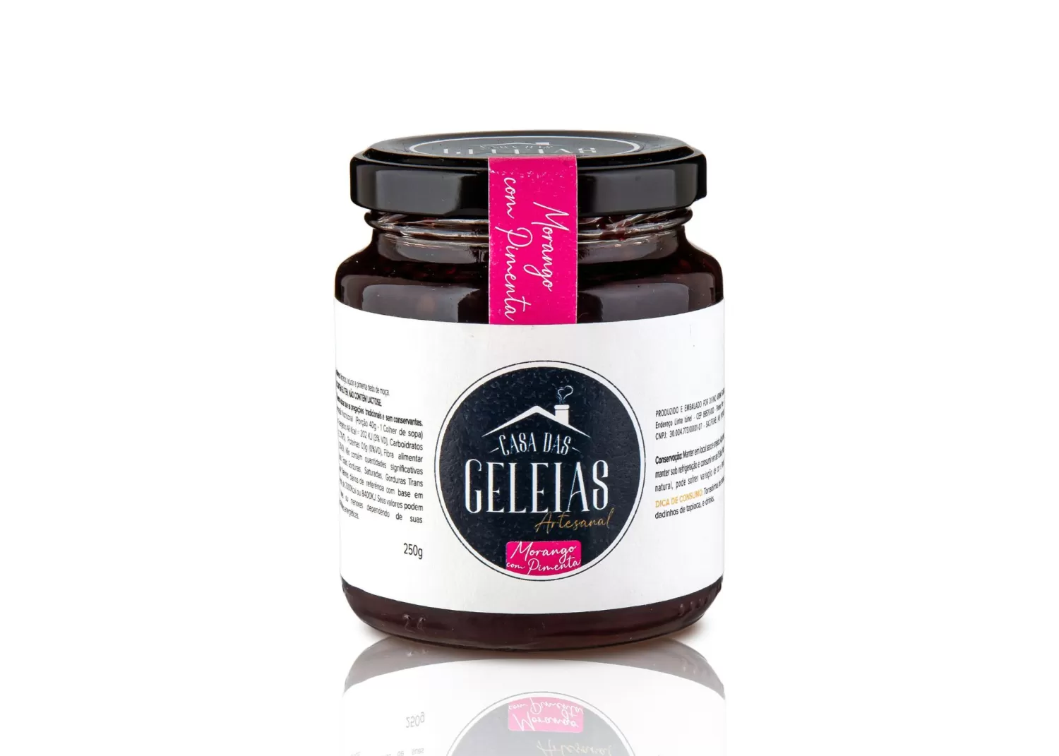 Geleia Morango com Pimenta 250g - Casa das Geleias