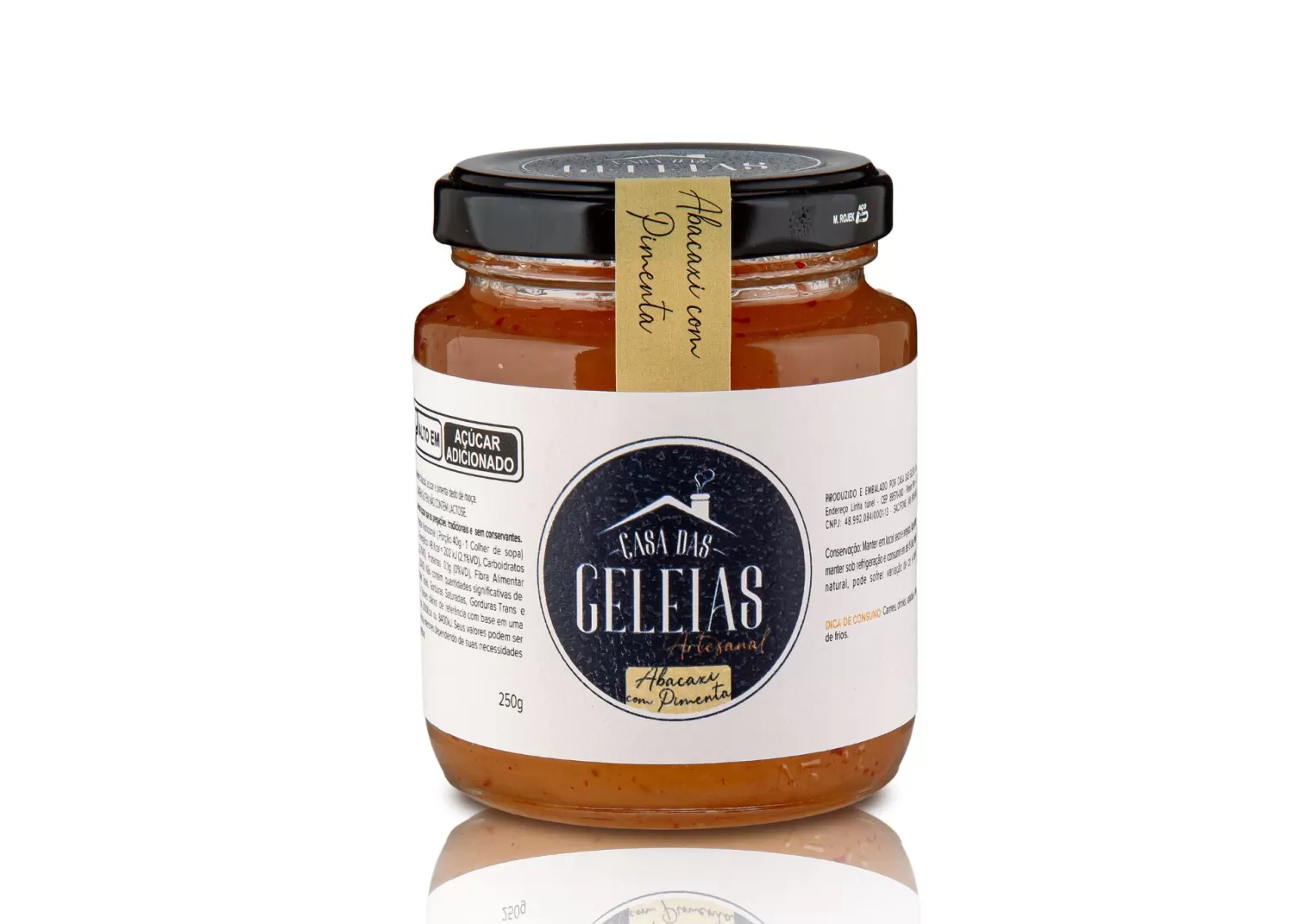 Geleia de Abacaxi Com Pimenta 250g - Casa das Geleias