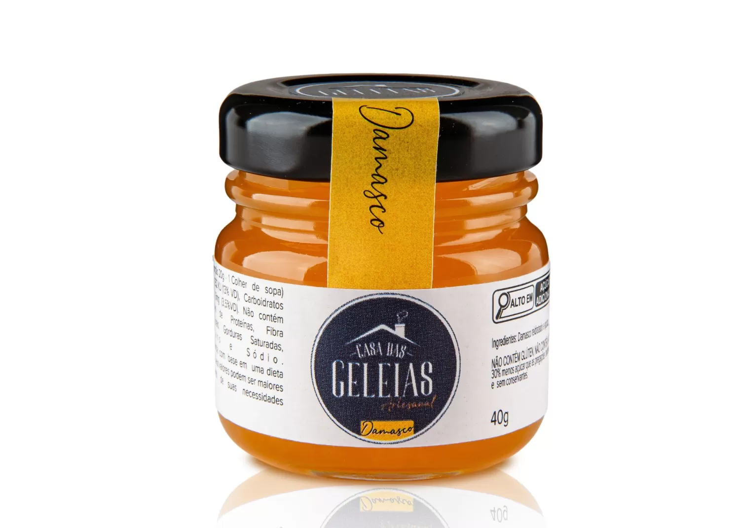 Mini Geleia de Damasco 40g - Casa das Geleias