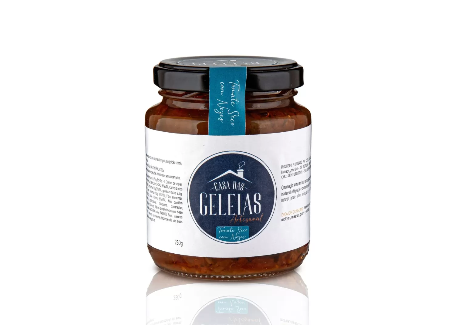 Geleia de Tomate Seco com Nozes 250g – Casa das Geleias